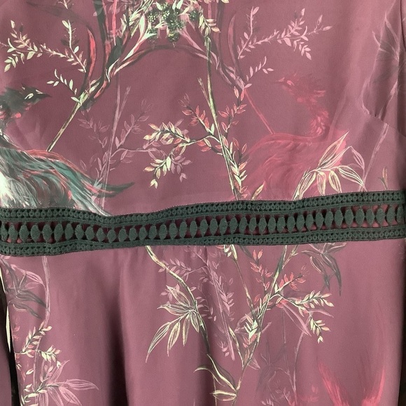 ASOS Hope & Ivy Long Sleeve Midi Maternity Dress with Crochet Trim - Picture 12 of 12